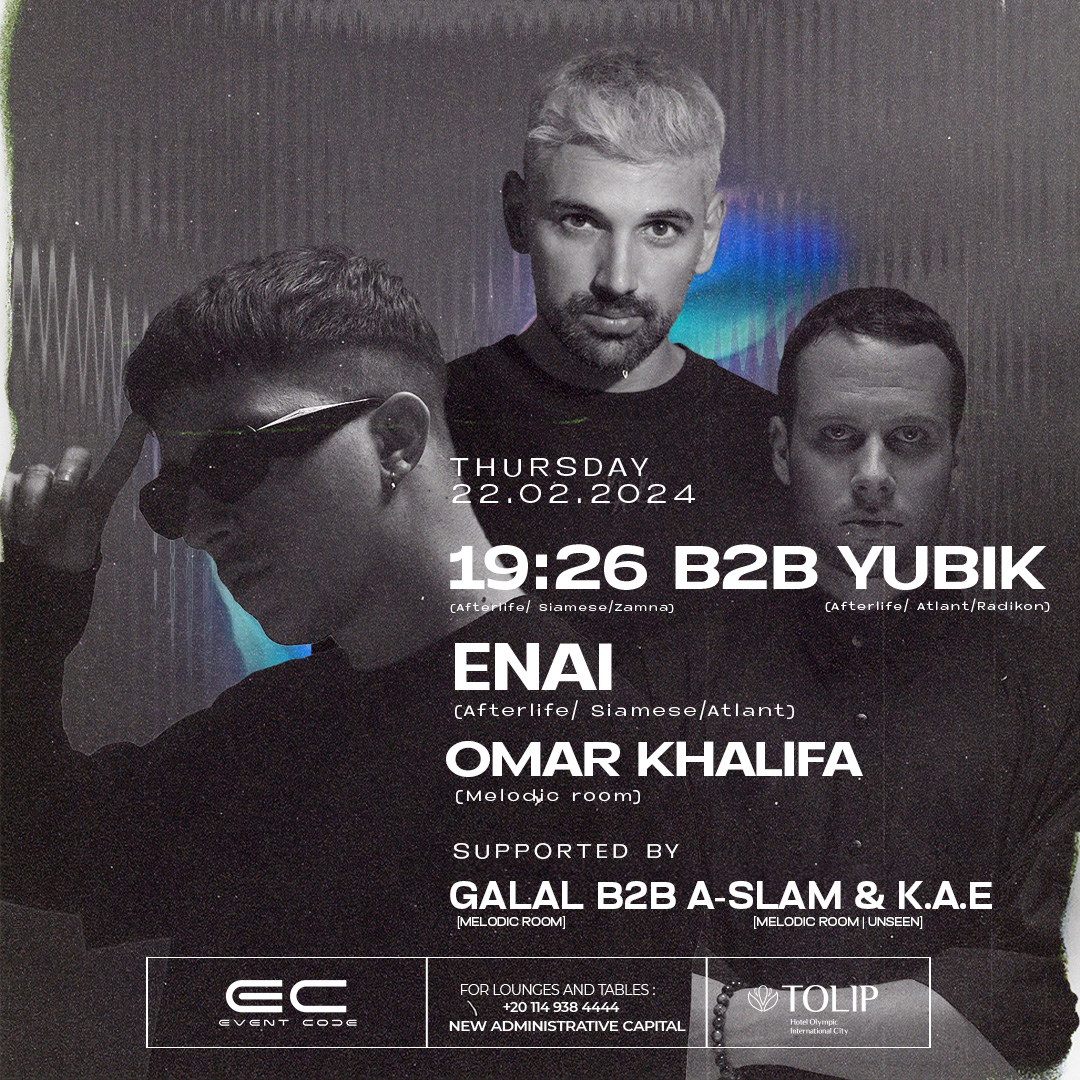Event Code alongside Yubik, 19:26 & Enai
